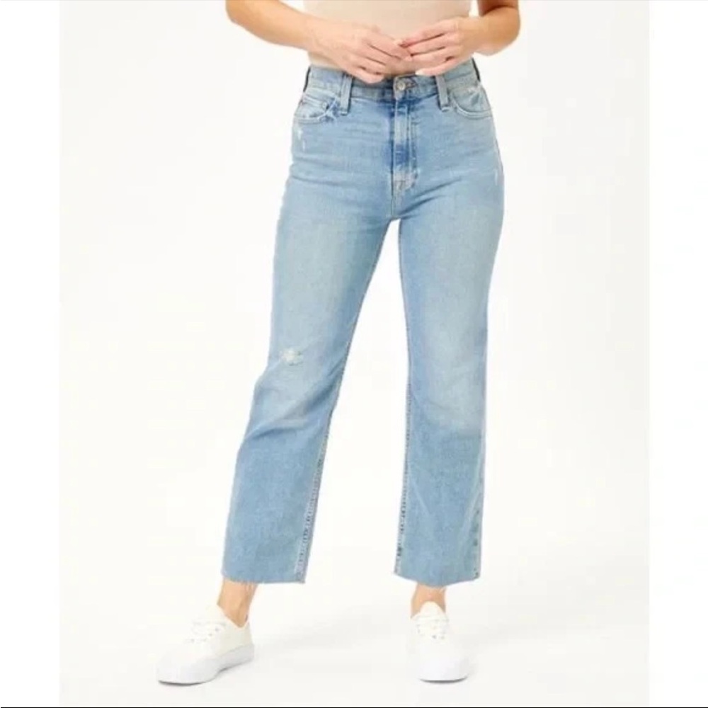 Hudson Jeans Light Blue Cropped Straight Ankle Jeans